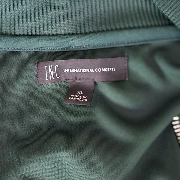 INC International Concepts Bomber Green Jacket Men's XL A0064 - Picture 2 of 6